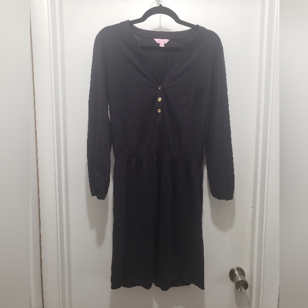 EUC Lilly Pultizer Casual Black Dress